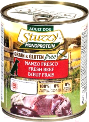 Влажный корм для собак Stuzzy Monoprotein свежая говядина (800г)
