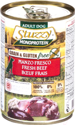 

Корм для собак Stuzzy, Monoprotein свежая говядина с черникой