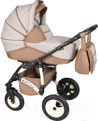 Изображение товара Детская универсальная коляска Alis Mateo 17 2 в 1 (ma33, светло-бежевый/бежевый)