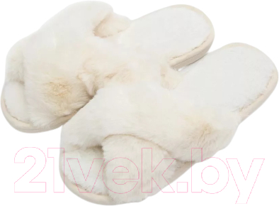 Тапочки домашние Amaro Home Bunny Открытый нос / HOME-4025Bu-Mo-38 (р.38-39, молочный)
