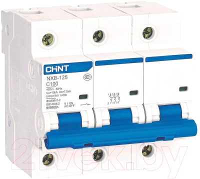Выключатель автоматический Chint NXB-125 3P 100А 10kA D (R) / 816142