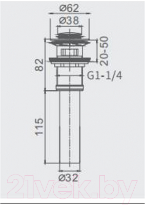 Донный клапан Frap F66-2