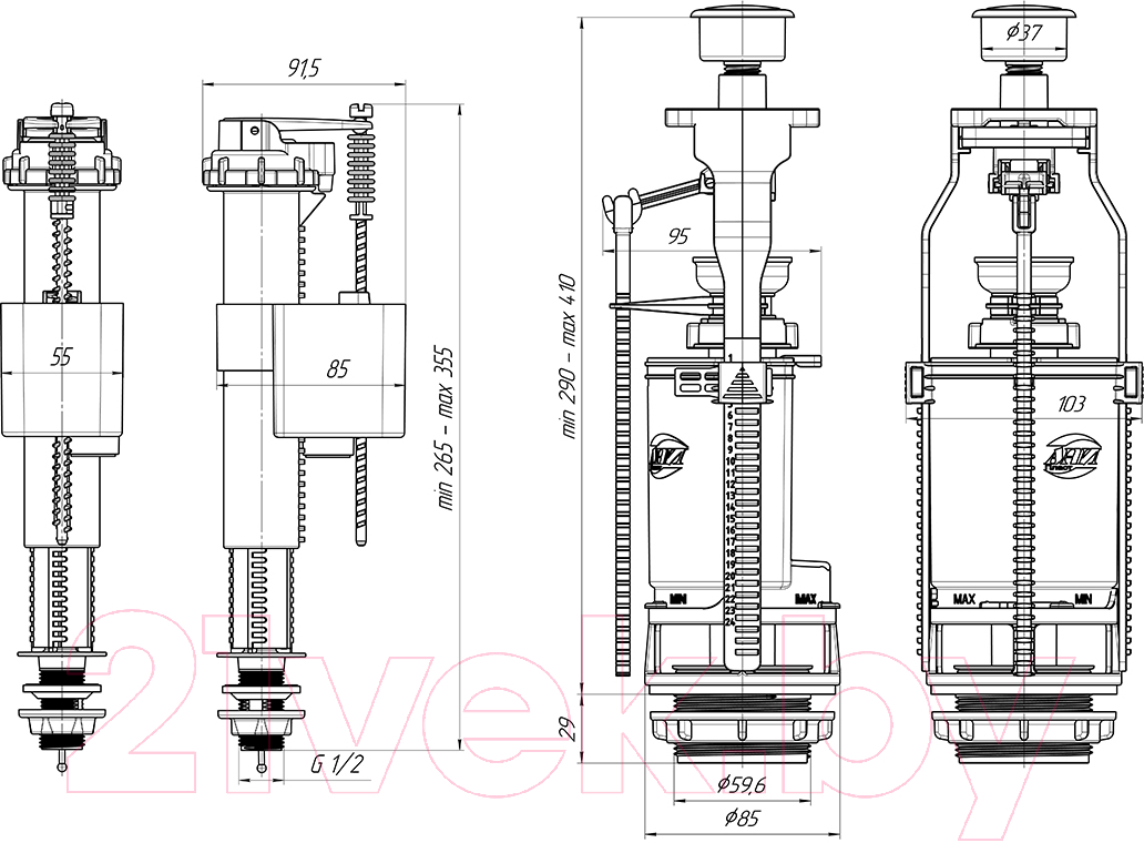 Арматура Ани Пласт WC8520C