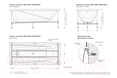 Каркас МетаКам Light и Standart 150x70