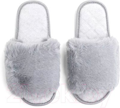 Тапочки домашние Amaro Home Bunny Открытый нос / HOME-4026Bu-Gr-40 (р.40-41, серый)