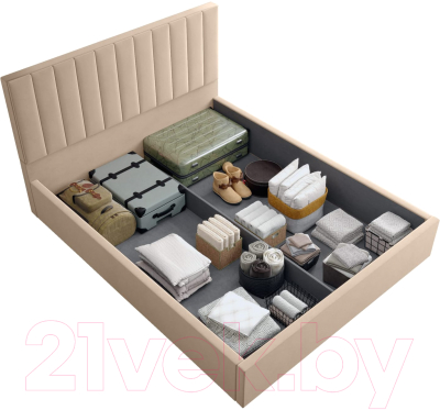 Двуспальная кровать Аквилон Рица-1 16 ПМ (веллюкс крем)
