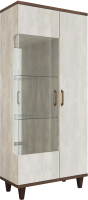 Шкаф с витриной Мебель-КМК Ниагара 1 0466.11 (ледяное дерево/канзас) - 