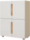 Тумба Мебель-КМК 4Д Шанталь 0955.3 (аляска/навара/белый глянец) - 