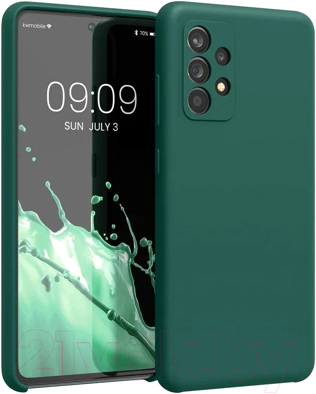 Чехол-накладка Case Coated для Galaxy A13 (темно-зеленый) — фото 2