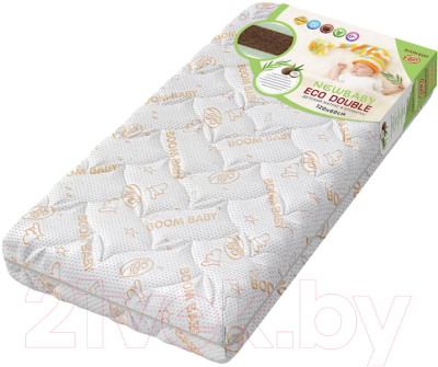 Матрас в кроватку Boom Baby NewBaby Eco Double 11x60x119 / NB-12/Ст (стеганный трикотаж)