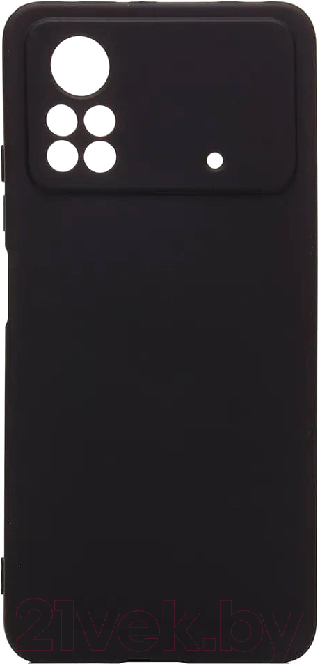 Чехол-накладка Case Coated для POCO X4 Pro (черный) — фото 1