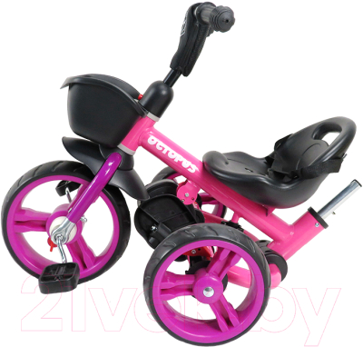 Трехколесный велосипед с ручкой Maxiscoo Octopus 2023 / MSC-TCL2302PK (розовый)