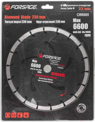 Отрезной диск алмазный Forsage F-CW6005