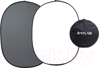 Фон тканевый RayLab RL-RF-12 (белый/серый)