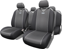 Комплект чехлов для сидений Autoprofi Carbon Plus CRB-902P BK/GY - 