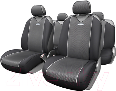 Комплект чехлов для сидений Autoprofi Carbon Plus CRB-902P BK/GY