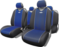 Комплект чехлов для сидений Autoprofi Carbon Plus CRB-902P BK/BL - 