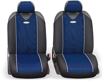 Комплект чехлов для сидений Autoprofi Carbon Plus CRB-902P BK/BL