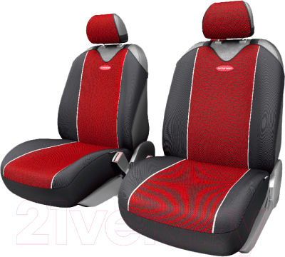 Комплект чехлов для сидений Autoprofi Carbon Plus CRB-402Pf BK/RD