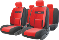 Комплект чехлов для сидений Autoprofi Comfort COM-1105 BK/RD (черный/красный) - 