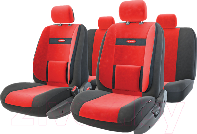 Комплект чехлов для сидений Autoprofi Comfort COM-1105 BK/RD (черный/красный)