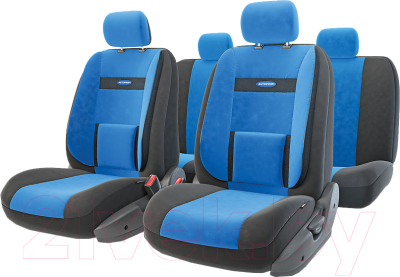 Комплект чехлов для сидений Autoprofi Comfort COM-1105 BK/BL (черный/синий)