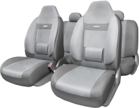 Комплект чехлов для сидений Autoprofi Comfort COM-1105H D.GY/L.GY (серый) - 