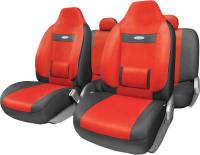 Комплект чехлов для сидений Autoprofi Comfort COM-1105H BK/RD (черный/красный) - 