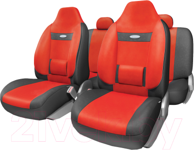 Комплект чехлов для сидений Autoprofi Comfort COM-1105H BK/RD (черный/красный)