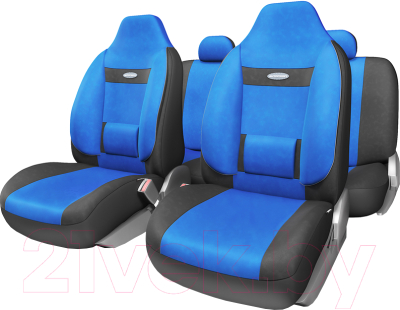 Комплект чехлов для сидений Autoprofi Comfort COM-1105H BK/BL (черный/синий)