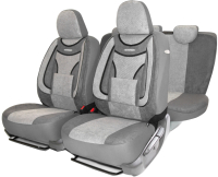 Комплект чехлов для сидений Autoprofi Comfort Extra ECO-1105 D.GY/L.GY (серый) - 