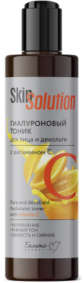 Тоник для лица Белита-М Skin Solution Гиалуроновый с витамином С (200мл)