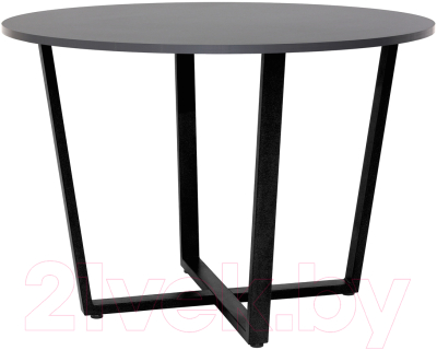 Обеденный стол Millwood Орлеан Л18 D110 (антрацит/металл черный)