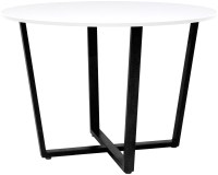 Обеденный стол Millwood Орлеан Л18 D110 (белый/металл черный) - 