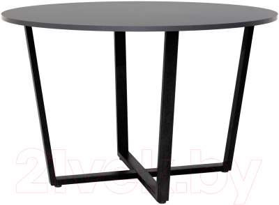 Обеденный стол Millwood Орлеан Л18 D120 (антрацит/металл черный)