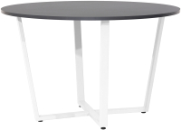 Обеденный стол Millwood Орлеан Л18 D120 (антрацит/металл белый) - 