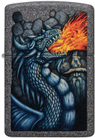 Зажигалка Zippo Fiery Dragon / 49776 (серый) - 