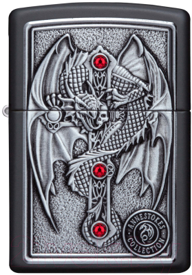 Зажигалка Zippo Winged Dragon Cross Design / 49755 (черный)