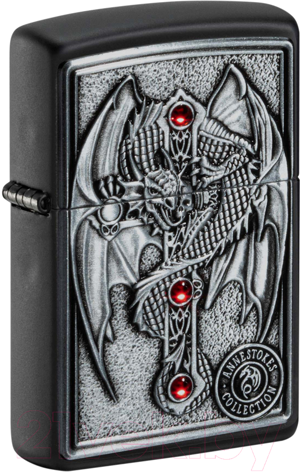Зажигалка Zippo Winged Dragon Cross Design / 49755 (черный)
