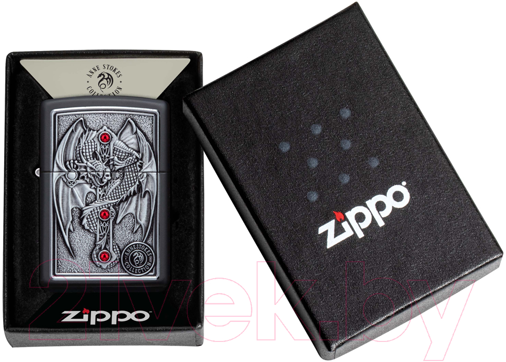 Зажигалка Zippo Winged Dragon Cross Design / 49755 (черный) — фото 5