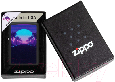 Зажигалка Zippo Sunset Black / 49809 (черный)