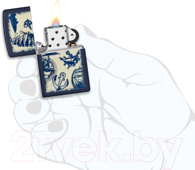 Зажигалка Zippo Nautical Design / 49774 (синий)