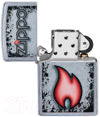 Зажигалка Zippo Flame Design / 49576 (серебристый)