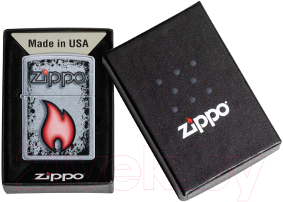 Зажигалка Zippo Flame Design / 49576 (серебристый)
