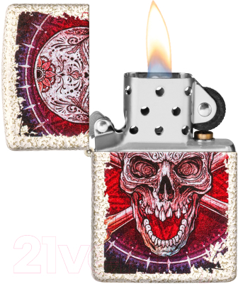 Зажигалка Zippo Skull Design / 49410 (белый)