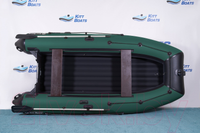 Надувная лодка Kitt Boats 390 НДНД (черный/зеленый)