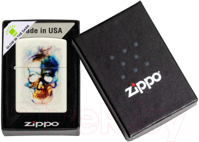 Зажигалка Zippo Skull Design / 48563 (белый)