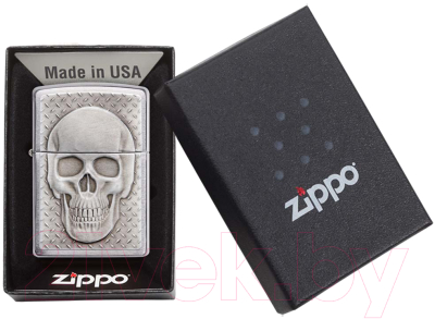 Зажигалка Zippo Skull Design / 29818 (серебристый)