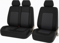 Комплект чехлов для сидений PSV Elegant Next Transit 135660 (черный/серый) - 