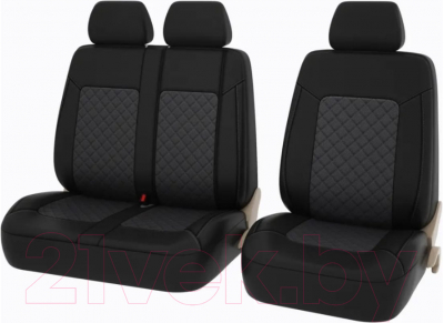 Комплект чехлов для сидений PSV Elegant Next Transit 135660 (черный/серый)
